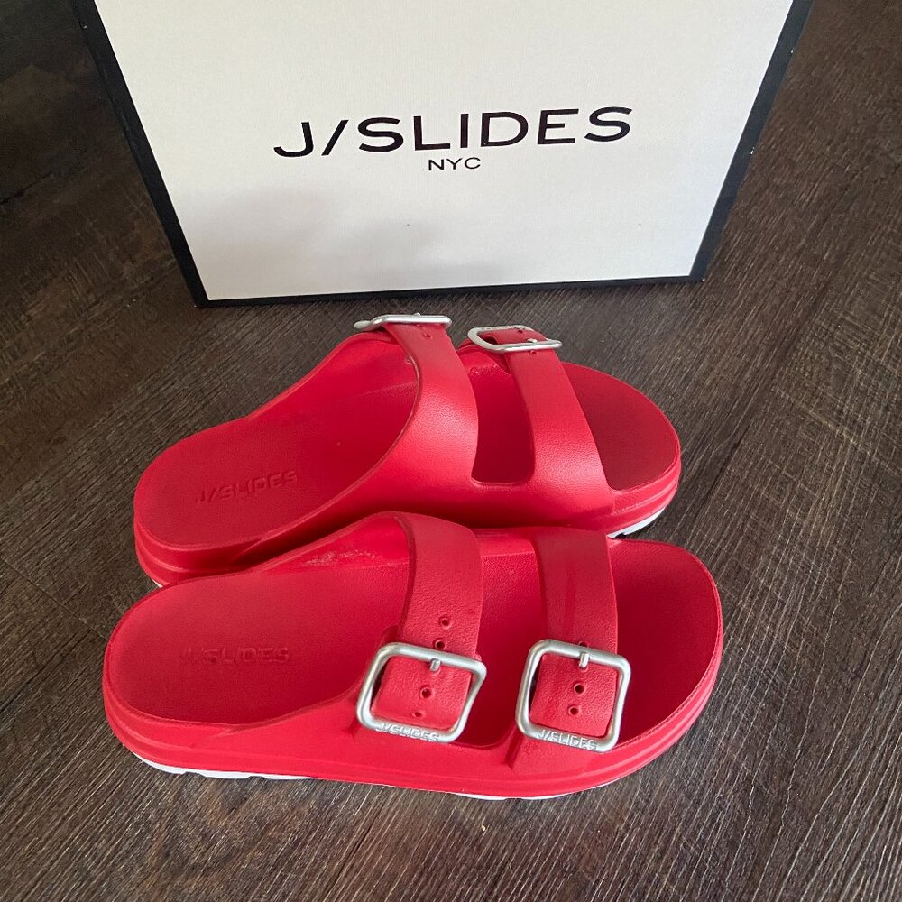 J/SLIDES NYC RED EVA SIMPLY SANDALS/SLIDES SIZE 8
